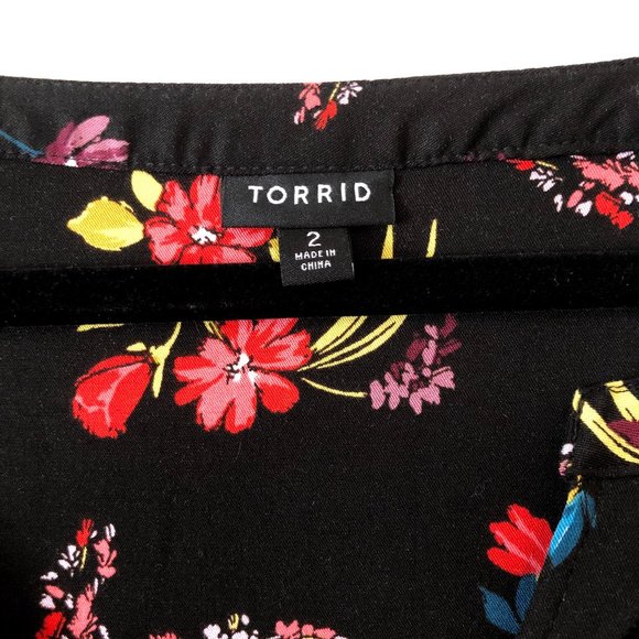 Torrid Challis Zip Front Dress Size 2 - Picture 2 of 4